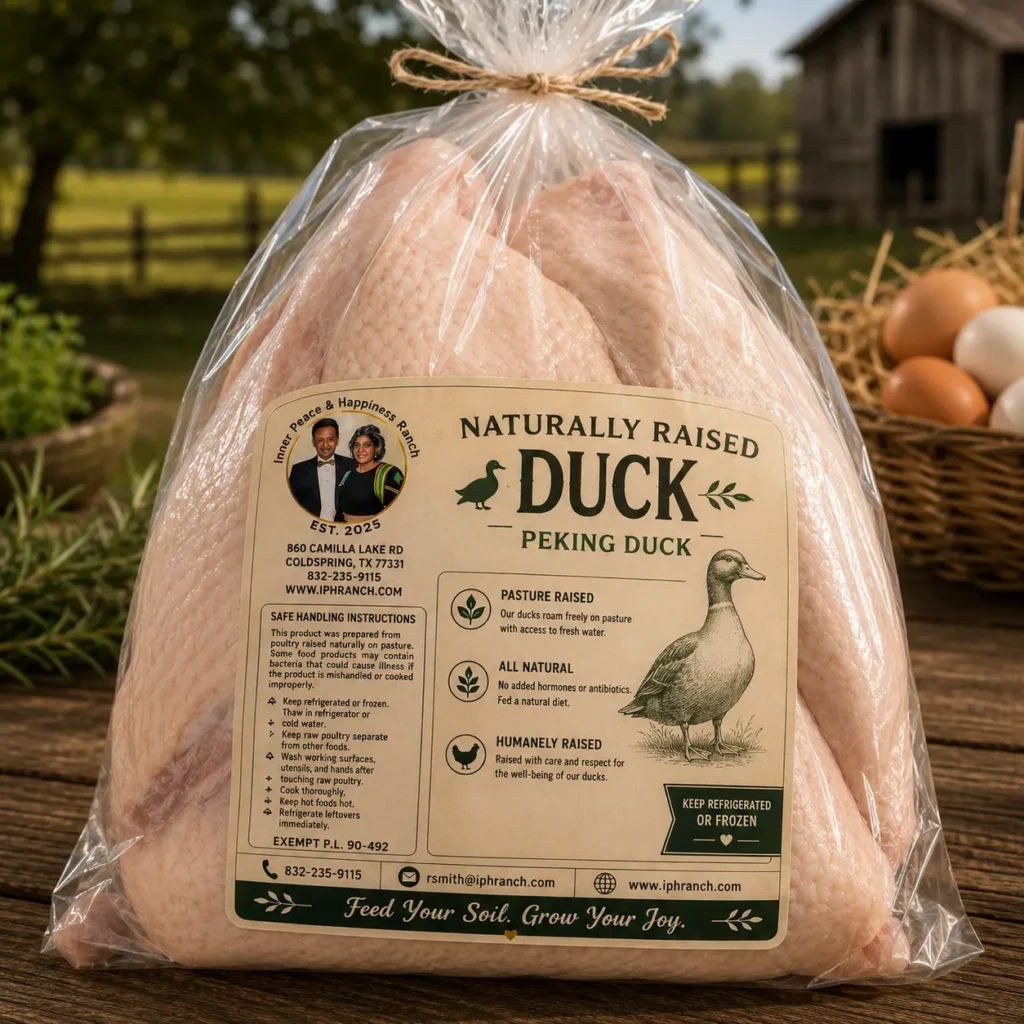 naturally raised duck (peking)