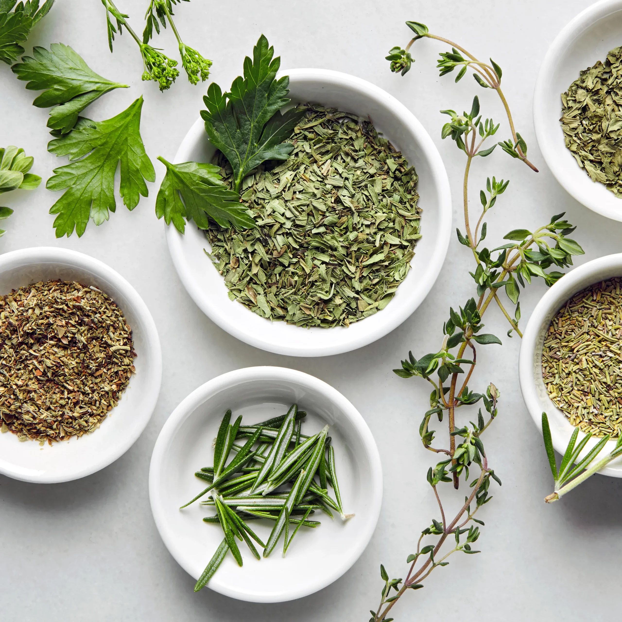 Fresh aromatic herbs from Inner Peace and Happiness Ranch Coldspring Texas