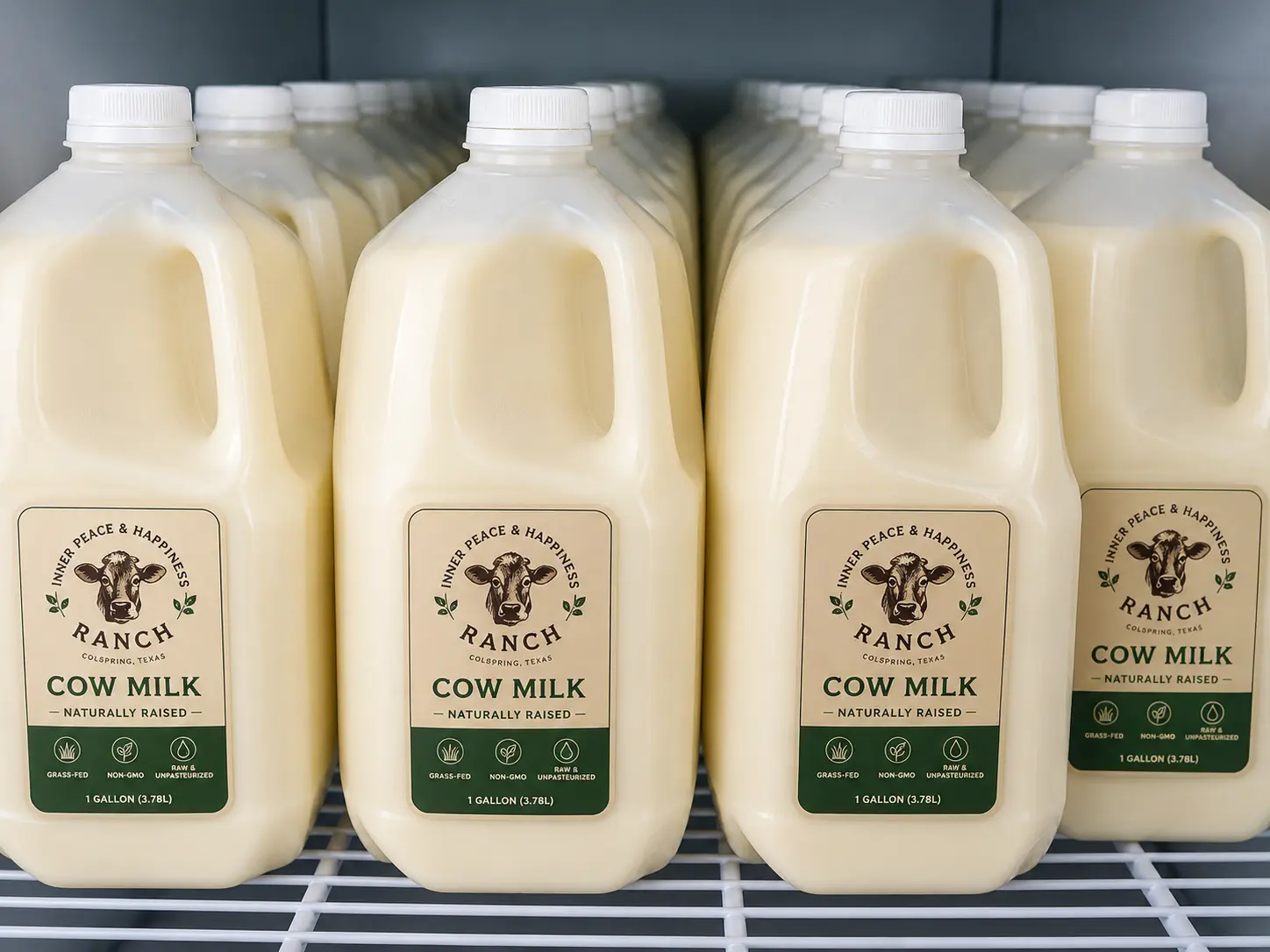 Fresh raw cow milk from Doc's Dairy Farm Coldspring Texas
