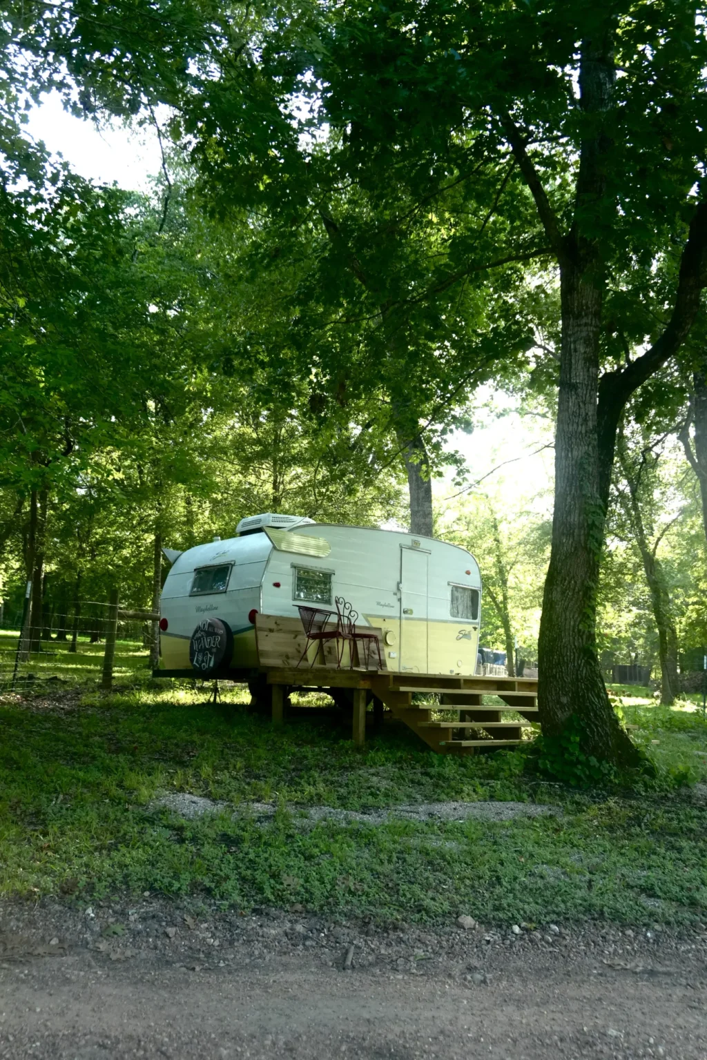 Woodland camper retreat at Inner Peace and Happiness Ranch